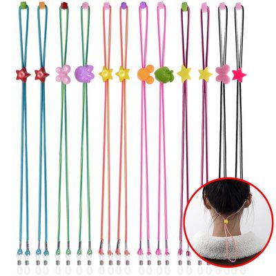 12 Pcs Kids Glasses Strap Holder, Children Eyeglass Chain Cords - Adjustable Eye-wear Retainers for Boys/ Girls, Reading Glasses Lanyard, Images Color