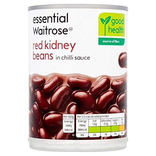 Essential Waitrose Red Kidney Beans in Chilli Sauce 395g
