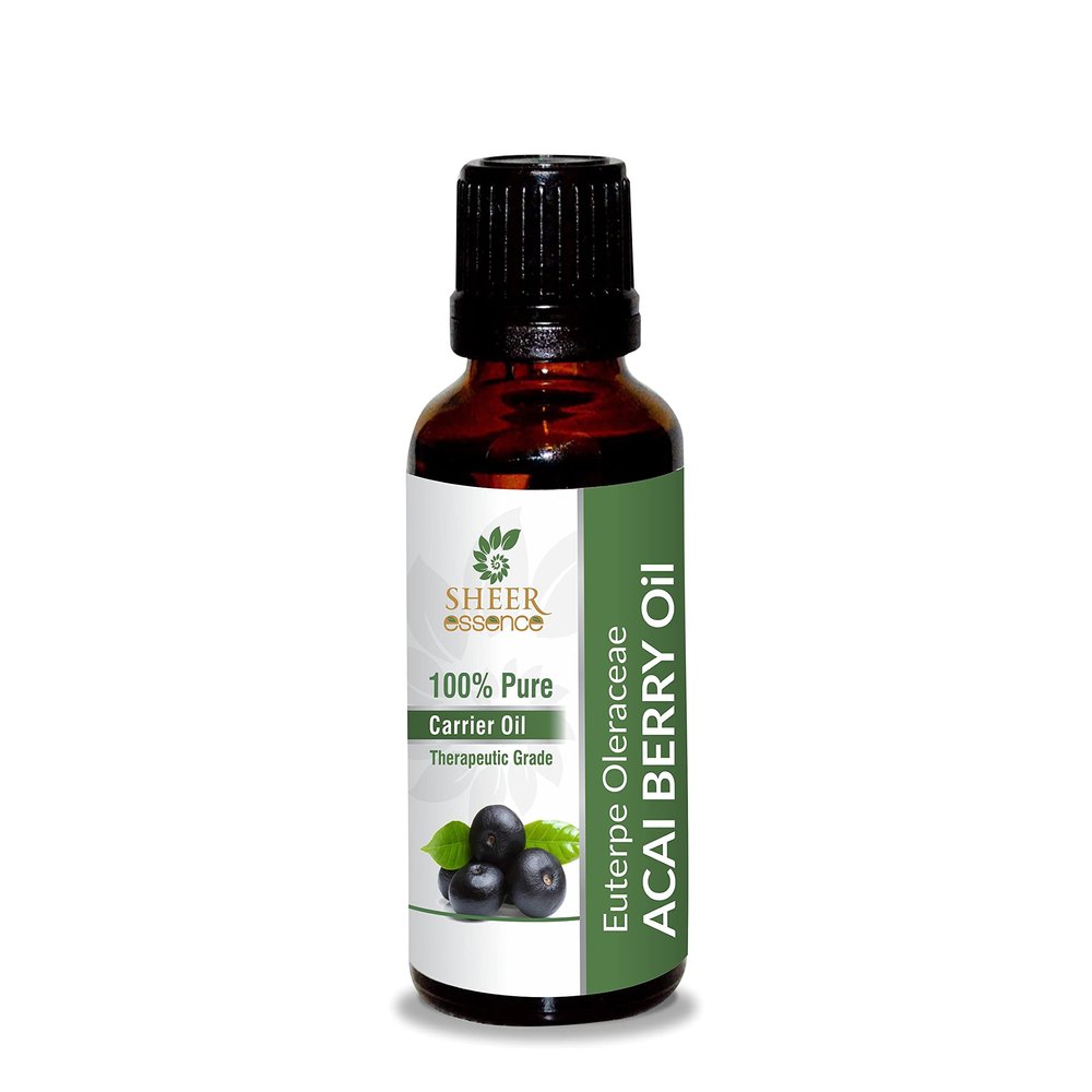 ACAI BERRY OIL 100% Pure Undiluted Natural Uncut Therapeutic Grade Cold Pressed Carrier Oils For Skin, Hair And Aromatherapy 250ML
