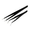 Szaerfa Multi-Functional Stainless Steel Tweezers for Eyelashes Extension Precious 2 Pieces (Black) view 1