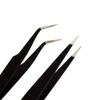 Szaerfa Multi-Functional Stainless Steel Tweezers for Eyelashes Extension Precious 2 Pieces (Black) view 3