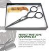 Lucky Franc's Beard Trimming Kit with Japanese Beard Scissors & Ox Horn Handmade Mini Beard Combs for Men - Mustache Trimmer Kit with Mustache Hair Scissors and Comb for Men - Handmade Beard Care Kit view 2