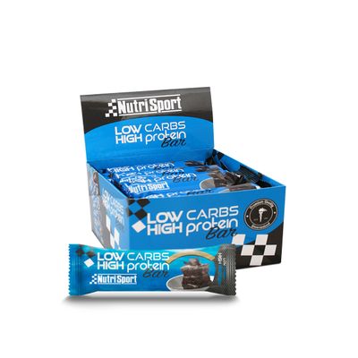 Nutrisport - Low-carb high-potein bar - 60g - Brownie, Box of 16 Units