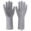BeHomeArmor Magic Washing Up Gloves, Reusable Silicone Household Cleaning Gloves for Kitchen, Bathroom Cleaning and Pet Hair Care, Latex and BPA Free ( 1 Pair) (Gray) view 1