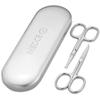 Stainless Steel Grooming Scissors - Eyebrow Scissor, Beard & Mustache Trimming Set, Small Curved & Rounded Tip Facial Hair Trimmer Kit for A Much Safer Ear, Nose Hair Clipper for Men & Travel Case view 1