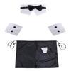 365-Shopping Men's 4PCS Naughty Butler Waiter Costume Bow Tie Collar Cuffs With Apron Bodysuit Lingerie Outfit view 1