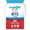Health4All Kids Vitamin B12 2.5mcg 90 Chewable Tablets 3 Months Supply, Vegan VitB12 Methylcobalamin Supplement for Children 3+, Sugar-Free, Natural Orange Flavour | Made in UK (not Gummies) view 1