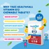 Health4All Kids Vitamin B12 2.5mcg 90 Chewable Tablets 3 Months Supply, Vegan VitB12 Methylcobalamin Supplement for Children 3+, Sugar-Free, Natural Orange Flavour | Made in UK (not Gummies) view 3