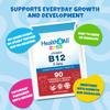 Health4All Kids Vitamin B12 2.5mcg 90 Chewable Tablets 3 Months Supply, Vegan VitB12 Methylcobalamin Supplement for Children 3+, Sugar-Free, Natural Orange Flavour | Made in UK (not Gummies) view 4