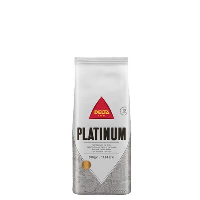 Delta Cafs Platinum Roasted Coffee Beans 17.6 oz (500g)  Premium Espresso Blend, Rich Aroma & Smooth Flavor  Whole Bean Coffee from Portugal