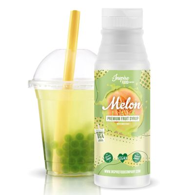 The Inspire Food Company Original Fruit Syrup For Bubble Tea Mix - 300ml | Honeydew Syrup For Bubble Tea, Boba Tea, Smoothies, Slushes & Ice-Blended | 100% Vegan, Glutenfree With No Artificial Colors