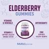 Elderberry Gummies for Kids 50mg with Vitamin C & Zinc for Healthy Immune Support | Raspberry Flavour | Designed for Ultimate Health & Wellness | Gluten-Free, Non-GMO & Natural Flavours | 60 Gummies view 2