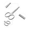ZEDACA 2PACK Portable Safe Round Tip Eyebrow Scissors Stainless Steel Eyelashes Nose Scissors Makeup Tools view 3