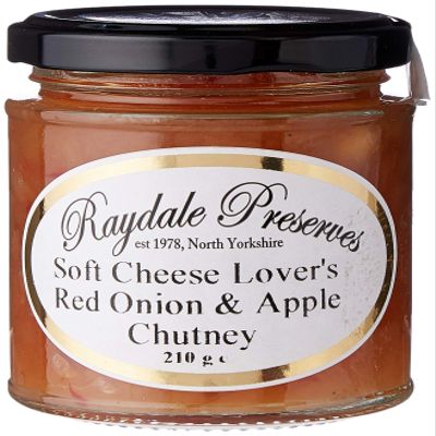 Raydale Preserves Soft Cheese Lover's Red Onion and Apple Chutney, 210 g