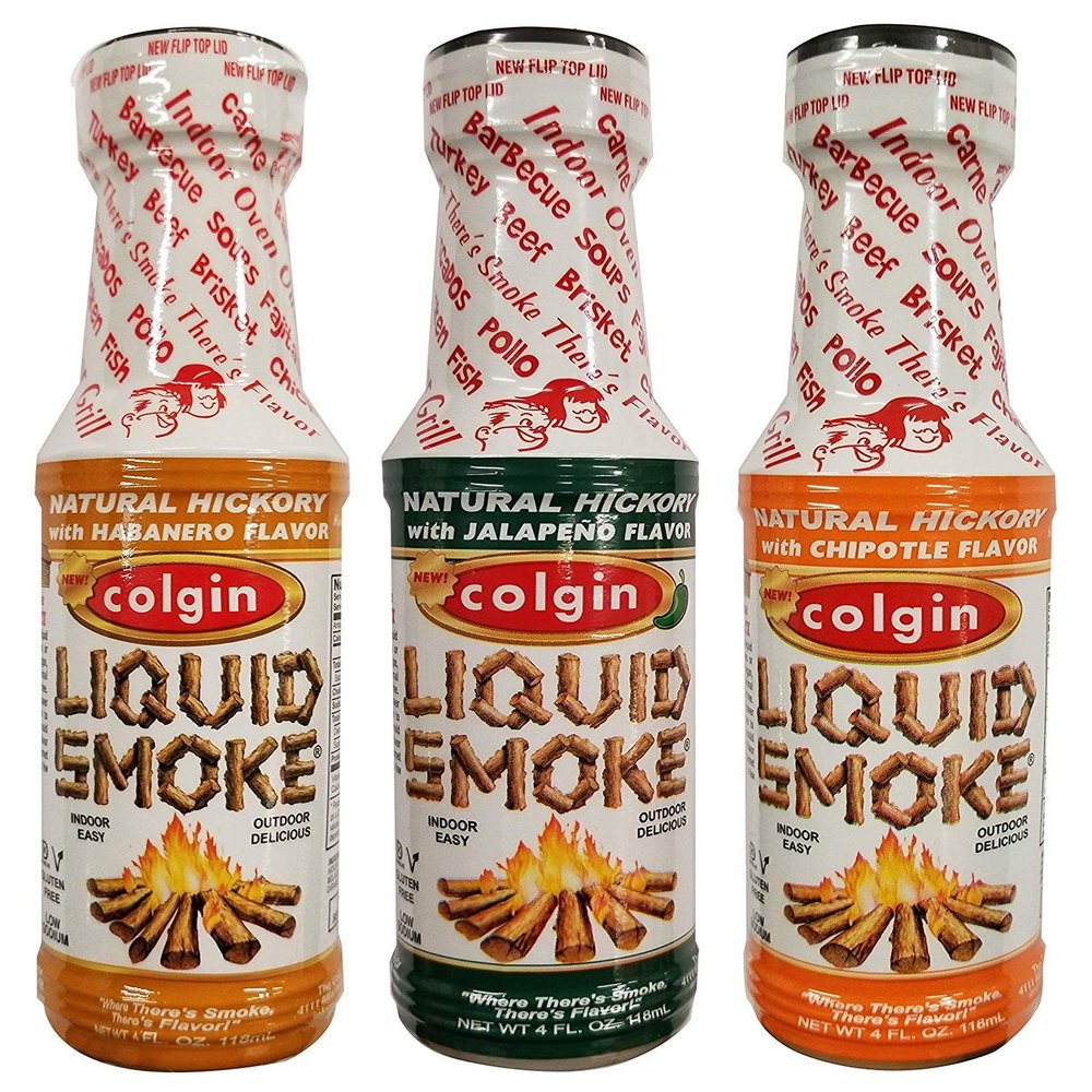 Colgin Liquid Smoke New Hickory Variety Pack - Jalapeno, Habanero, and Chipotle Flavours 3 x 118ml Bottles