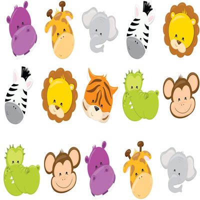 15 x Stand up Zoo Animals Edible Cupcake Toppers Wafer Card