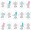 15 x 2 inch cupcake toppers blue & pink elephant edible icing view 1