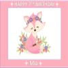 10" x 8 Rectangle baby fox cake topper printed edible icing personalised view 1