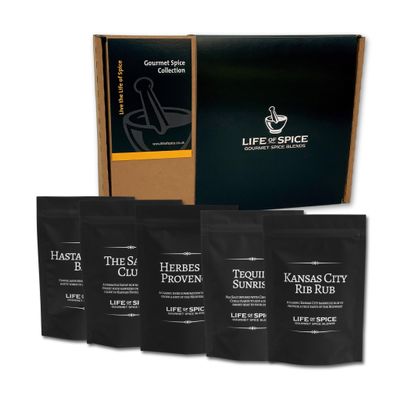 Life of Spice 3/4/5 Pouch Gift Set | Spice Rubs, Salts, Herbs and Baking Spices Gift | Choose any 3/4/5 | Great Gift for Christmas or Birthday for the Food Lover in your Family | 30 Flavours to Choose
