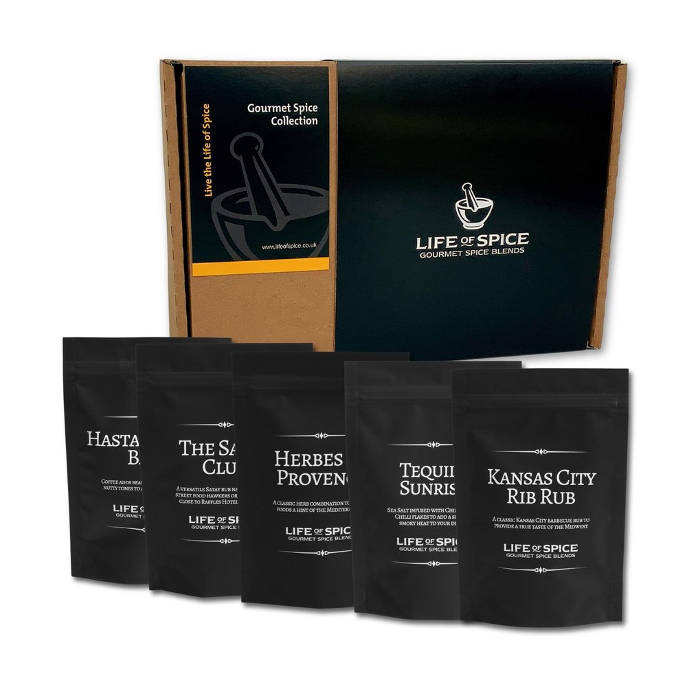Life of Spice 3/4/5 Pouch Gift Set | Spice Rubs, Salts, Herbs and Baking Spices Gift | Choose any 3/4/5 | Great Gift for Christmas or Birthday for the Food Lover in your Family | 30 Flavours to Choose