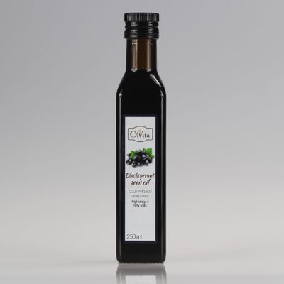 Blackcurrant Seed Oil, Cold-Pressed and Crude Ol'Vita (250 ml)