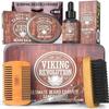 Viking Revolution - Beard Grooming Kit for Men - Ultimate Beard Kit with 100% Boar Beard Brush, Beard Comb, Beard Balm, Beard Oil & More - Gifts for Men - Valentines Gifts for Him - Sandalwood view 1