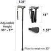 FSA/HSA Eligible, Vaunn Medical Easy Grip Height Adjustable Folding Cane/Walking Stick with Strap/Pouch- Compact, Portable, and Safe Walking Assistant- Non-Slip Grip Handle- Men, Women, Elderly view 2