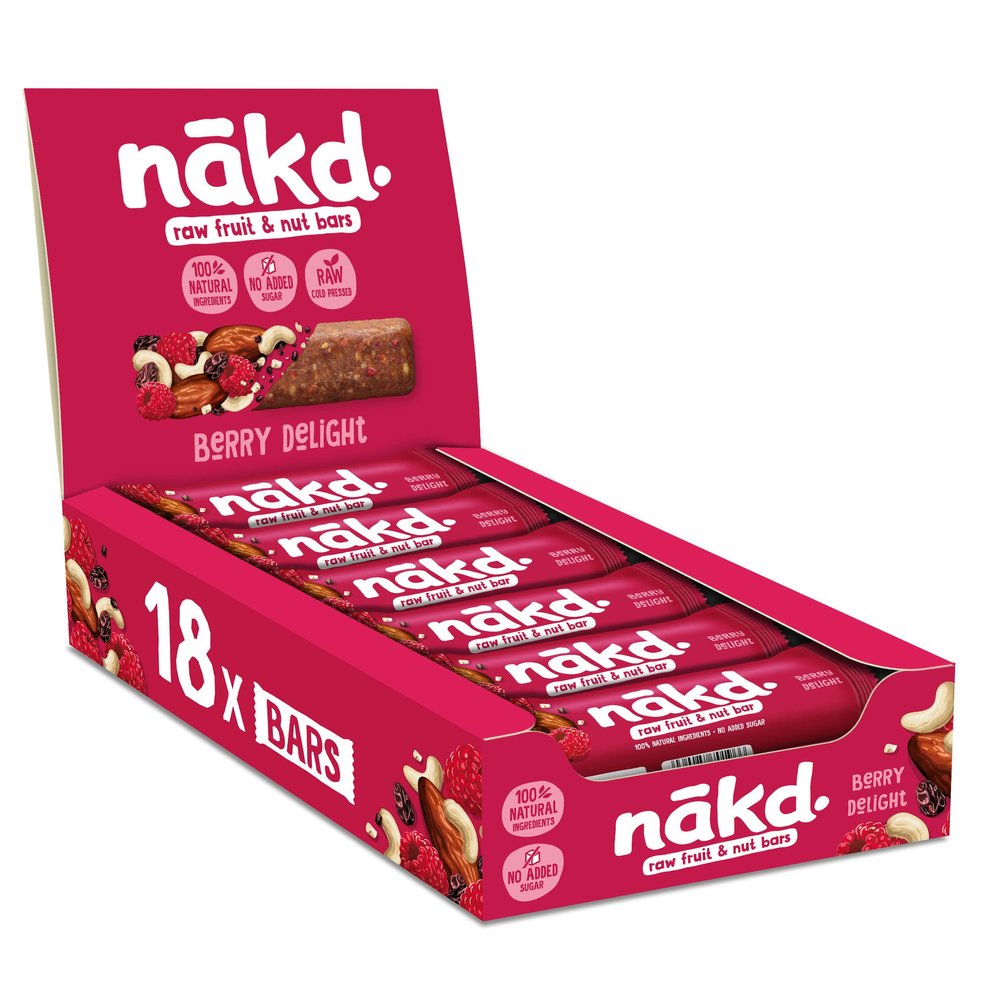 Nakd Berry Delight Raw Fruit and Nut Bar 35g x18
