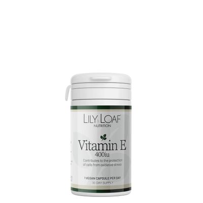 Lily & Loaf Vitamin E400IU D-Alpha Tocopherol | Contributes to Protection of Cells from Oxidative Stress | Premium Quality | Suitable for Vegetarians & Vegans | Kosher | Gluten Free