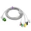 Compatible Biolight ECG Cable 5 Leadwires Pinch/Grabber IEC European Standard Connector view 1