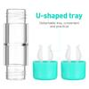 Healifty Mini Travel Rgp Contact Lens Case Hard Protective Storage Box with Transparent Cover for Gas Permeable Lenses Set of 4 Colors view 3