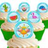 12 x PRE-CUT Summertime Edible Cake Toppers view 1