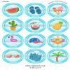 12 x PRE-CUT Summertime Edible Cake Toppers view 2