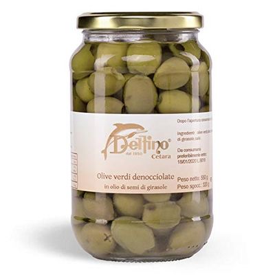 Pitted Green Olives - Carton 6 Pieces