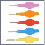 BRACE SPACE Orthodontic INTERDENTAL Brushes for Cleaning Around Braces/Brackets (Assorted, ONE of Each Size)