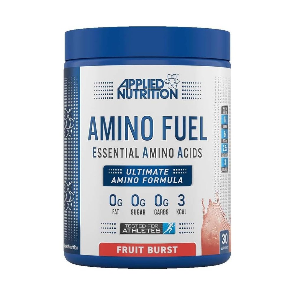 Applied Nutrition Essential Amino Acid (EAA) Powder Supplement Maximize Muscle Growth, 11g Per Serving with BCAAs, Fruit Burst, Blue, 390 g