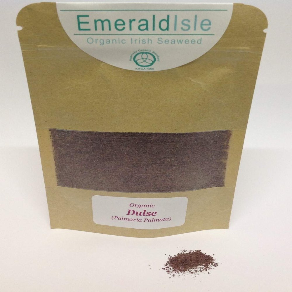 Emerald Isle Seaweed Organic Flakes Granules Herbs, Dulse Powder, Sweat kelp, Kombu, Sea Spaghetti, Bladder Wrack, Salt Replacement, Flavour Enhancer (Dulse Powder)