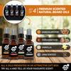 Urbane Men Beard Oil For Men Set of 4  Premium Beard Kit with Sandalwood, Vanilla, Cedarwood, Unscented Essential Oils  Moisturising Beard Conditioner Gift Set view 3
