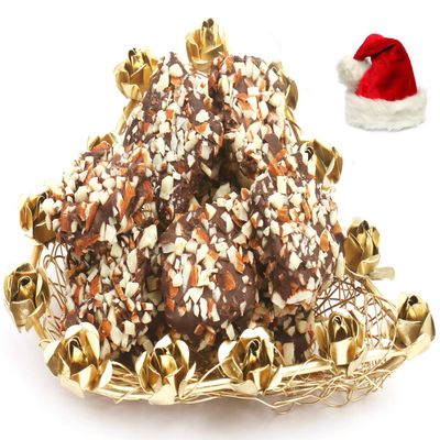 Ghasitaram Gifts Christmas Gifts Chocolates Hampers - Mesh Heart English Chocolate Brittles Tray
