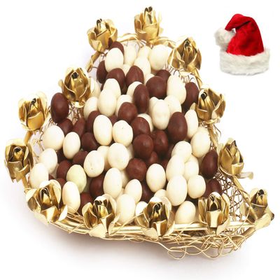 Ghasitaram Gifts Christmas Gifts Chocolates Hampers - Mesh Heart Nutties Tray