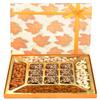 Ghasitaram Gifts Christmas Gifts Chocolates Hampers - Orange Print Dryfruits and 9 pcs English Brittle Chocolate Box view 1