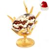 Ghasitaram Gifts Christmas Gifts Chocolates Hampers - Silver Designer Tree Nutties Bowl view 1