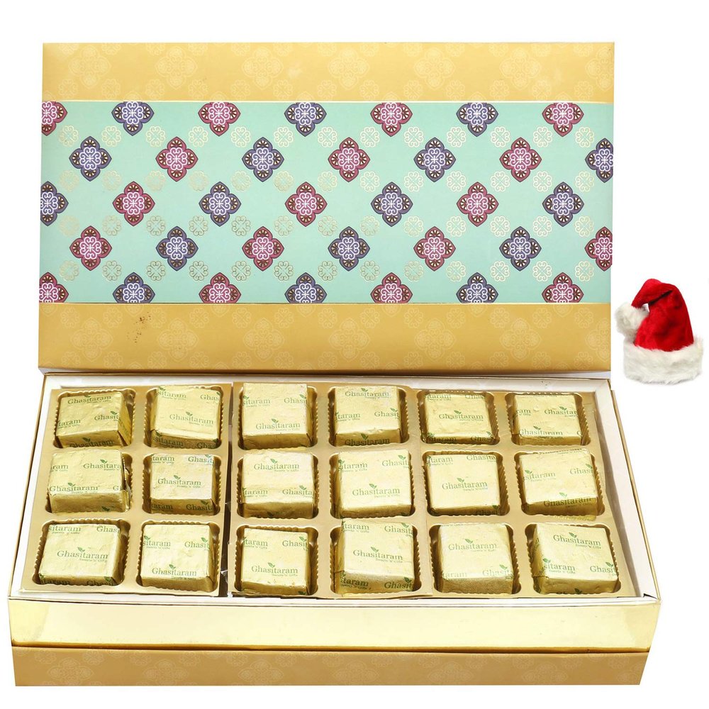 Ghasitaram Gifts Christmas Gifts Chocolates - 5 Part Print 18 Pcs Chocolate Box