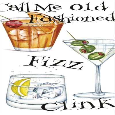 2 packs of Caspari Paper Pocket handbag Tissues Hankies - Cocktail hour Drinks Cheers