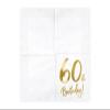 (20) 60Th Gold Foil On White Napkins view 3