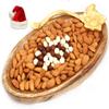 Ghasitaram Gifts Christmas Gifts Hampers - Wooden Almond and Nutties Platter view 1