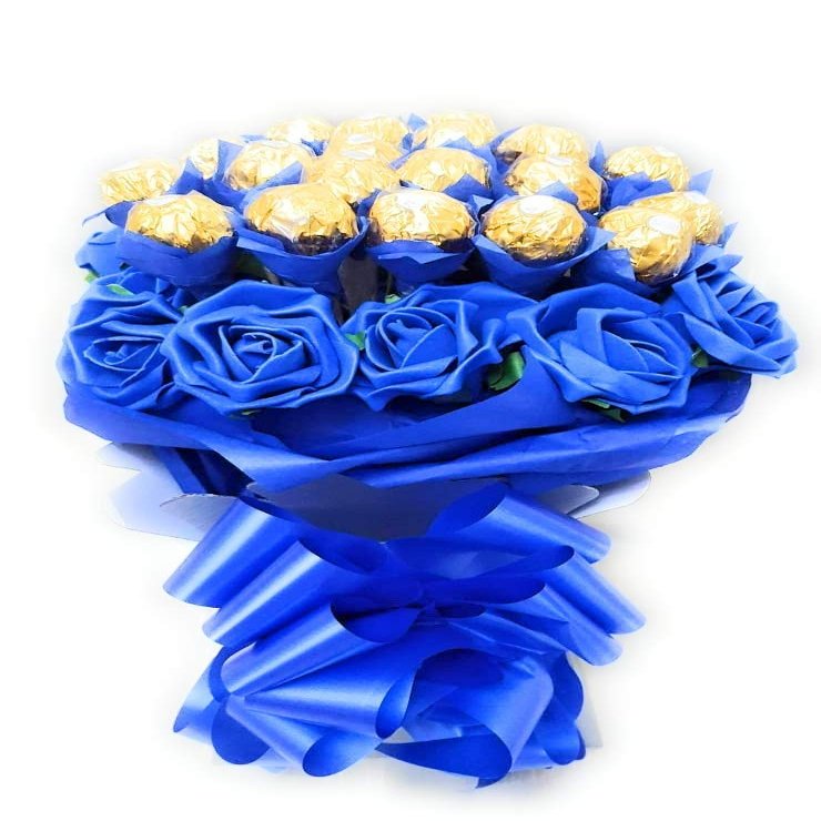 Baskets Hampers and More Luxury Royal Blue Chocolate Bouquet