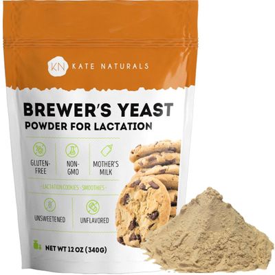 Kate Naturals Brewers Yeast Powder for Lactation Support, Nursing Moms,12oz