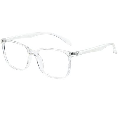 ANRRI Blue Light Blocking Glasses Lightweight Eyeglasses Frame Filter Blue Ray Computer Game Glasses, Crystal, Medium
