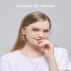 ANRRI Blue Light Blocking Glasses Lightweight Eyeglasses Frame Filter Blue Ray Computer Game Glasses, Crystal, Medium view 3